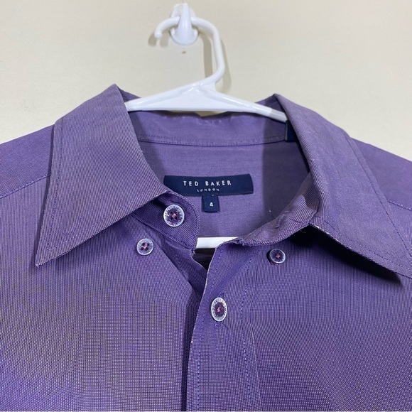 Ted Baker London Button Up Dress Shirt Ted Size 4 or US Large - Picture 5 of 13
